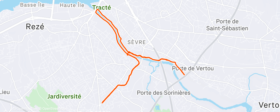 Map of the activity, Morning Run