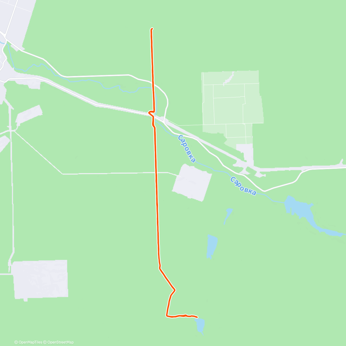 Map of the activity, Северный лыжный заезд (день)