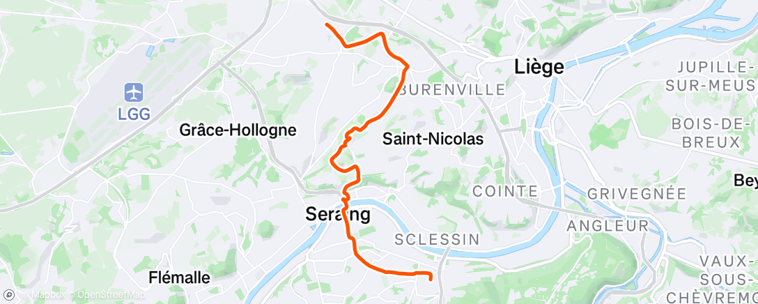 Map of the activity, Afternoon Ride