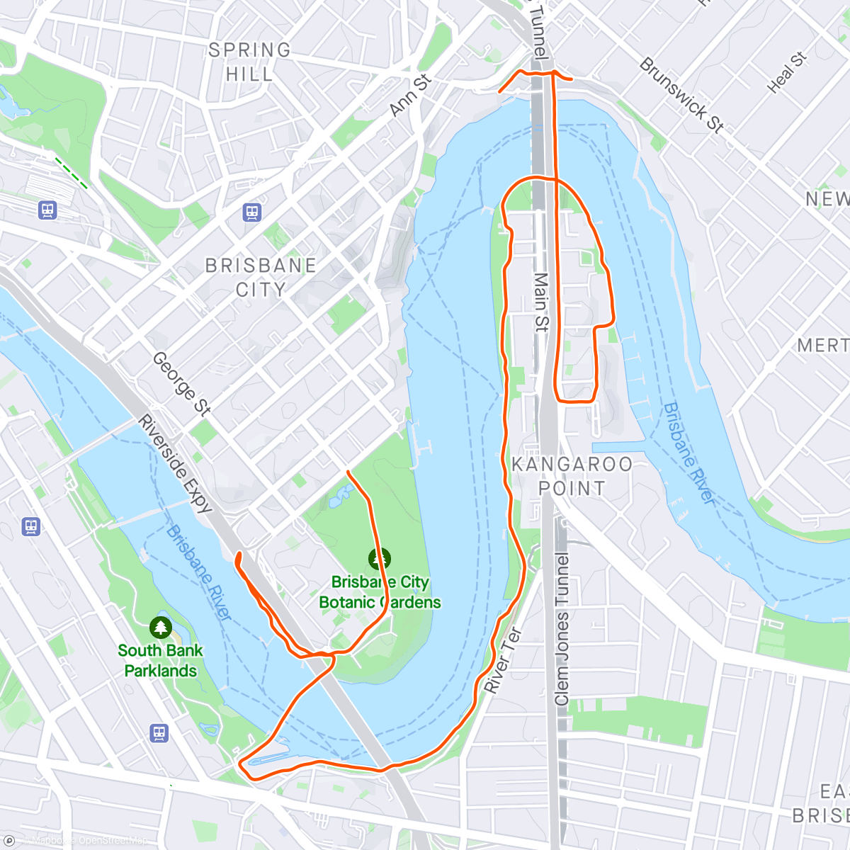 Map of the activity, Jog & Gym