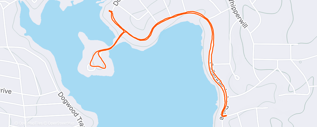 Map of the activity, Morning Run