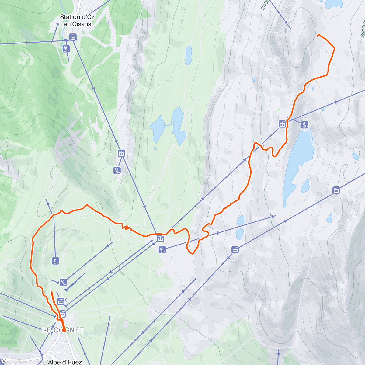 Map of the activity, QUALIFICATIONS 🥇 Megavalanche 24