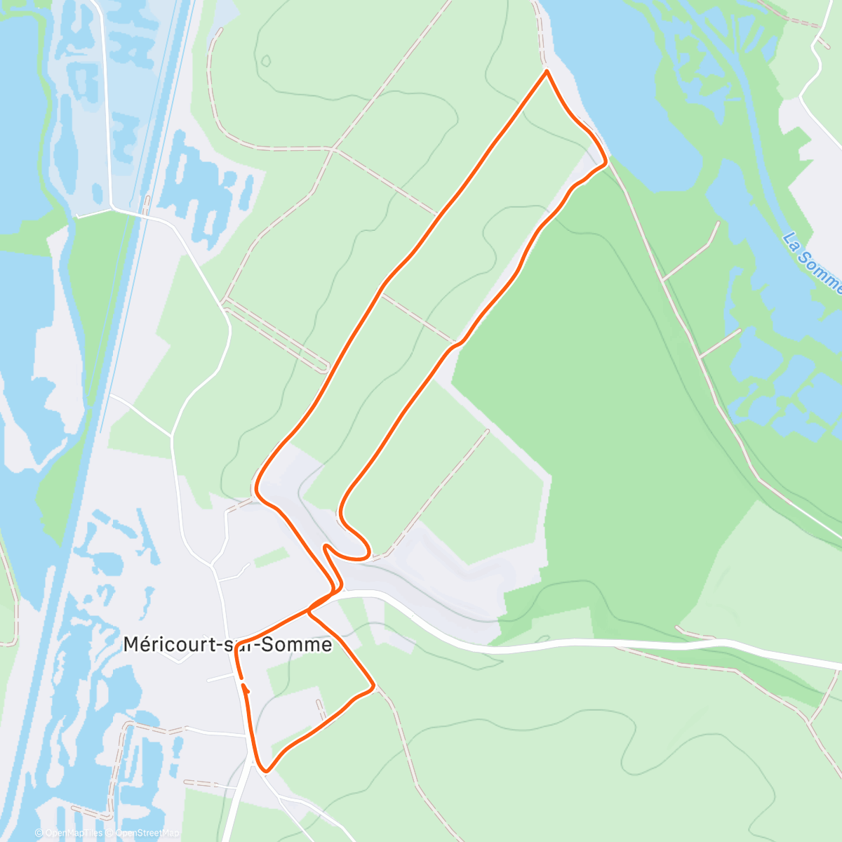 Map of the activity, Marche le matin avec les chiens