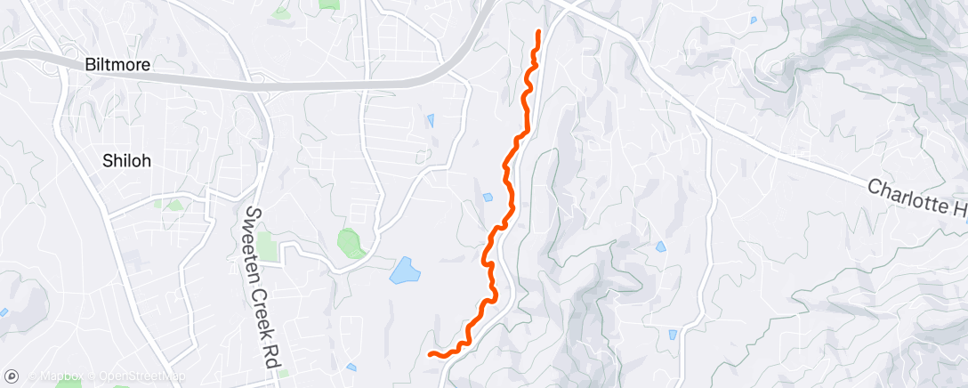 Map of the activity, Morning Trail Run