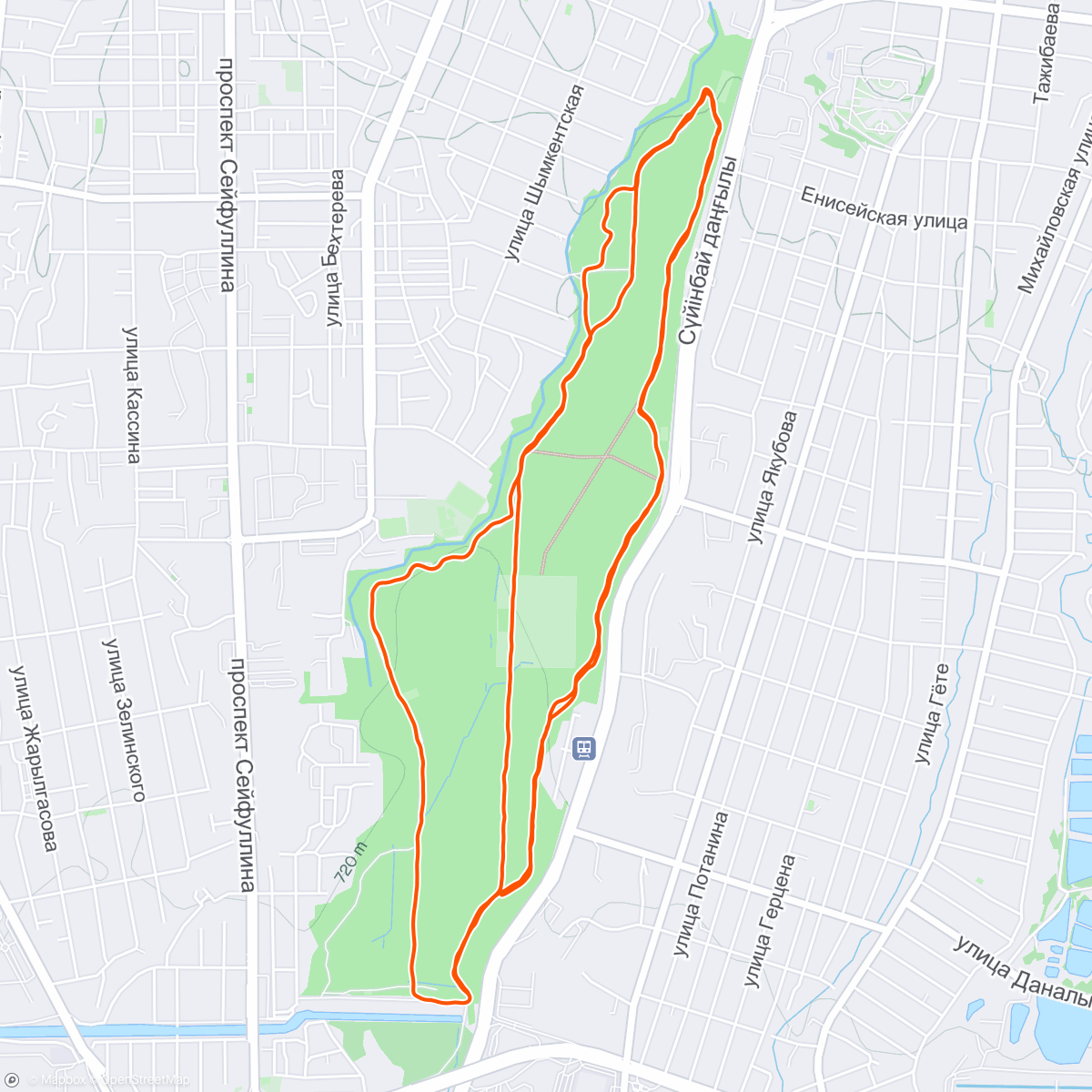 Map of the activity, Дневной забег