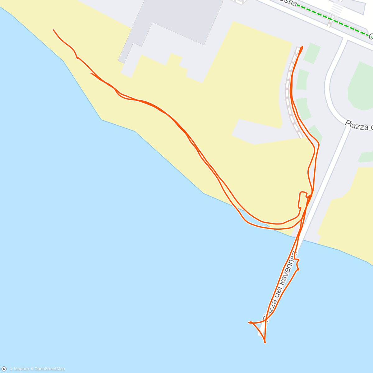 Karte der Aktivität „Strandspaziergang Ostia”
