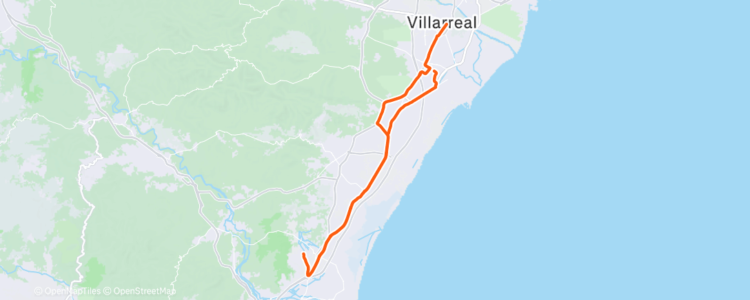 Map of the activity, Bicicleta por la mañana