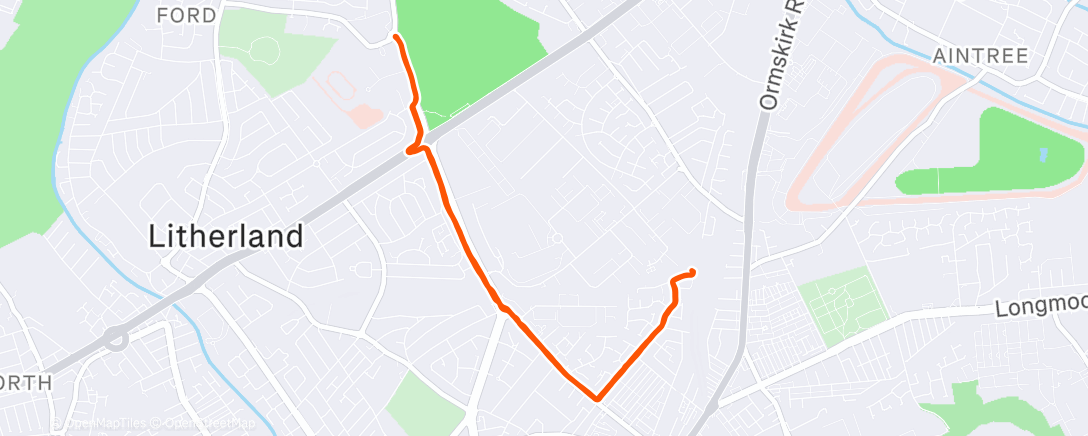 Map of the activity, Night Run