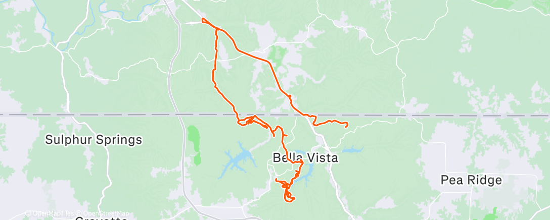 Map of the activity, Lunch Ride
