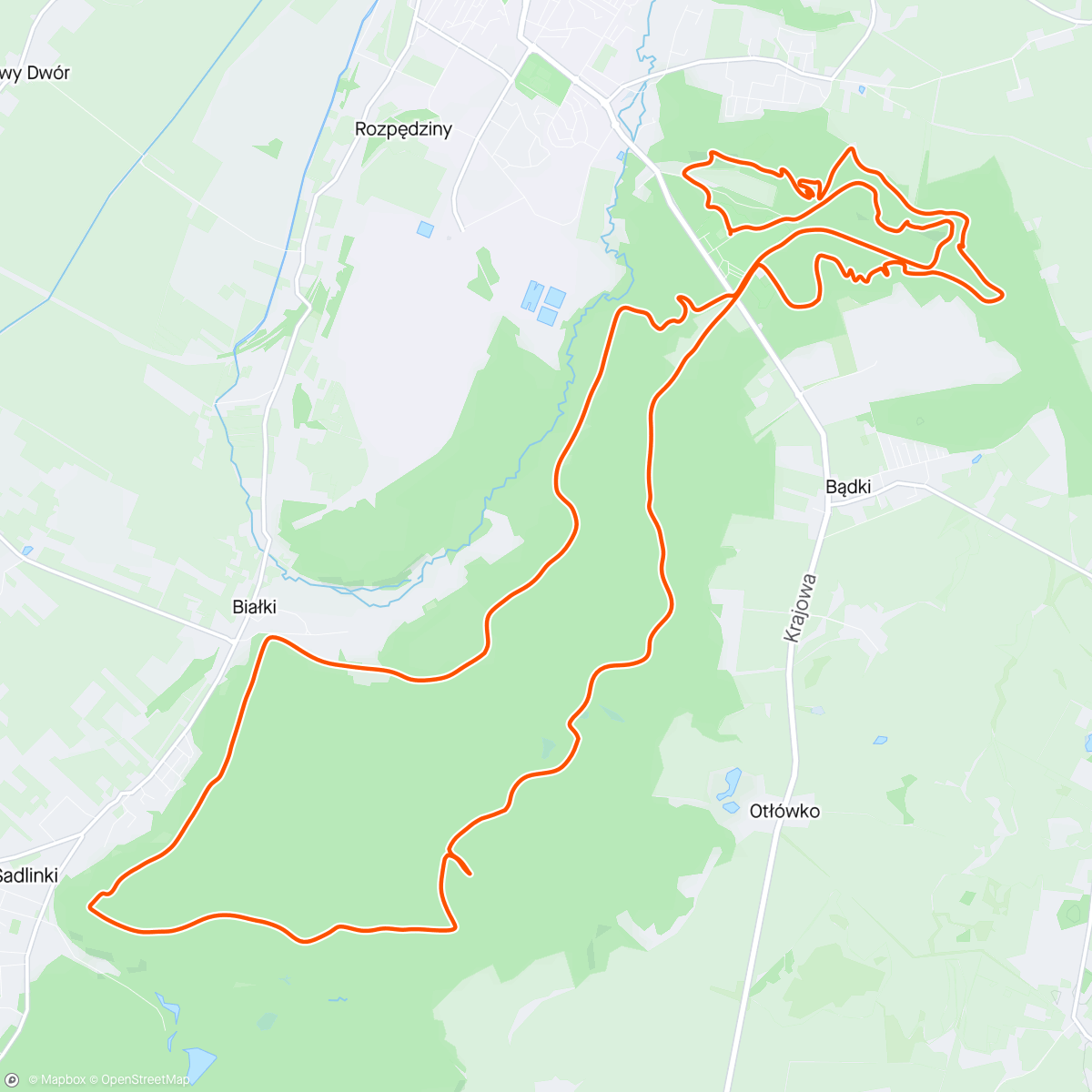 Map of the activity, MTB Pomerania Kwidzyn 21 open/5 M40