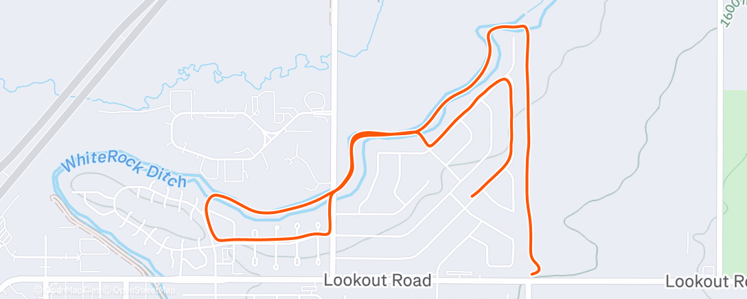 Map of the activity, Morning Run