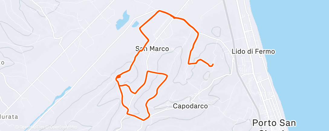 Map of the activity, Sessione di mountain biking pomeridiana