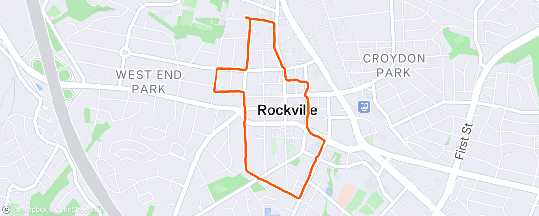 Map of the activity, Morning Run