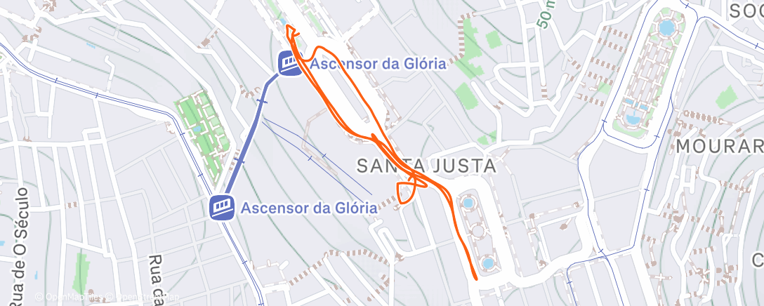 Map of the activity, Night Run