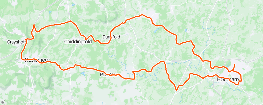 Map of the activity, HC RT Hindhead