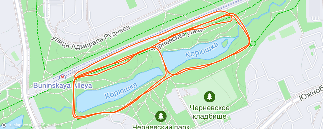 Map of the activity, Morning Run