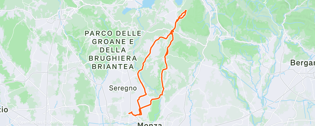Map of the activity, Ello da Dolzago e Bevera + Sirtori da Barzanò