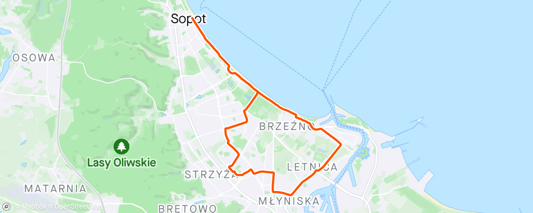 Mapa de la actividad (Gdańsk / Sopot)