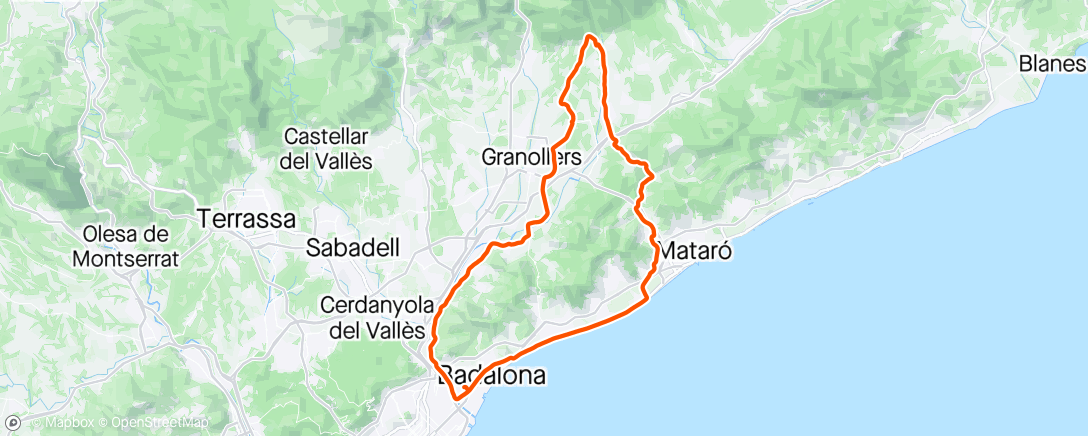 Carte de l'activité Collet- Marata- Valdoriolf- Roca.  🚴‍♀️🌞