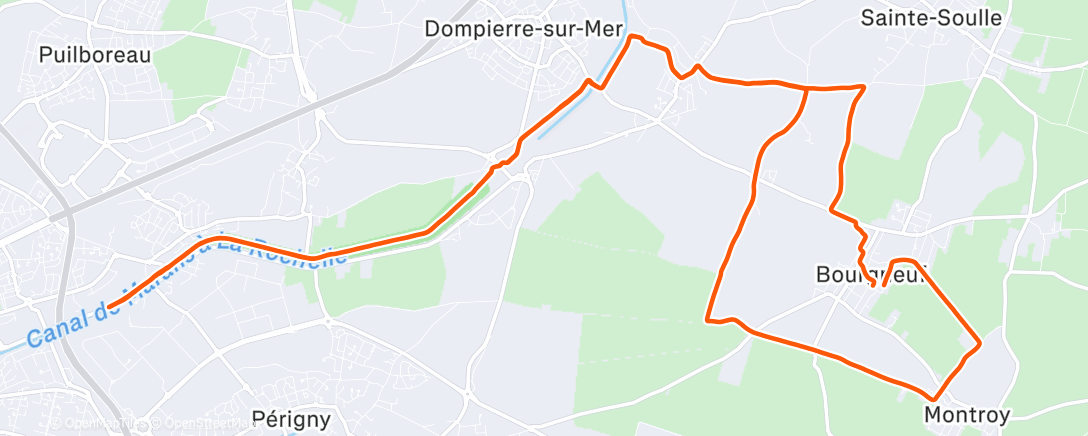 Map of the activity, Gravel en solo en soirée 🤟🤟