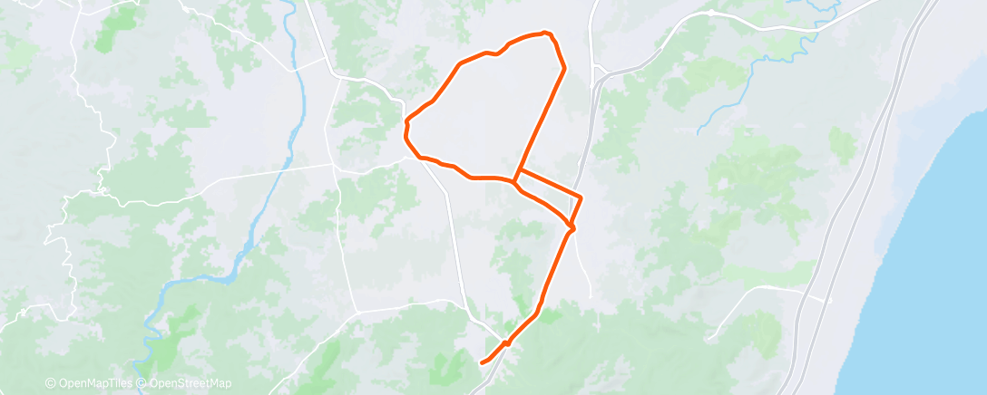 Map of the activity, Bicicleta por la tarde