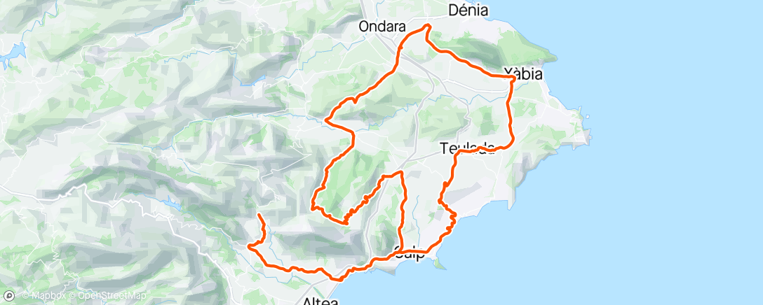 Map of the activity, Denia Day 3