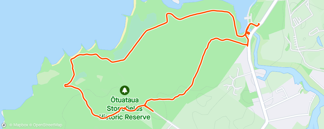 Map of the activity, Auckland run