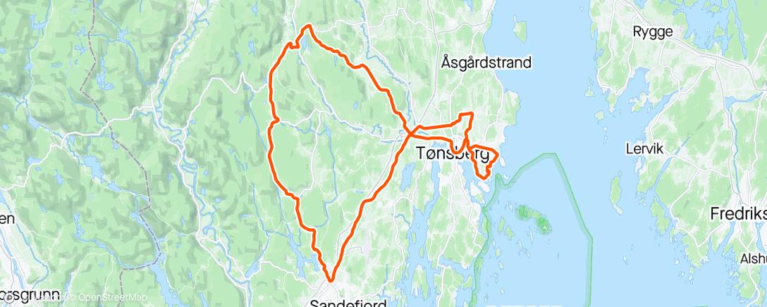 Mapa de la actividad (Spurter og rolig langtur med sterk gutt)