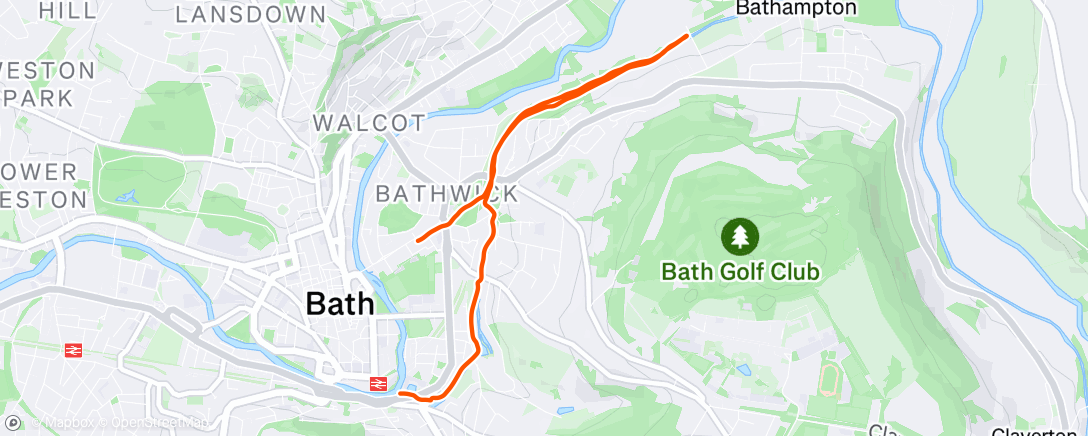 Map of the activity, Lunch Run