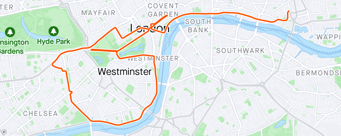 Map of the activity, Zwift - Group Ride: QueenBee Wellness Wednesday (D) on Greater London Flat in London
