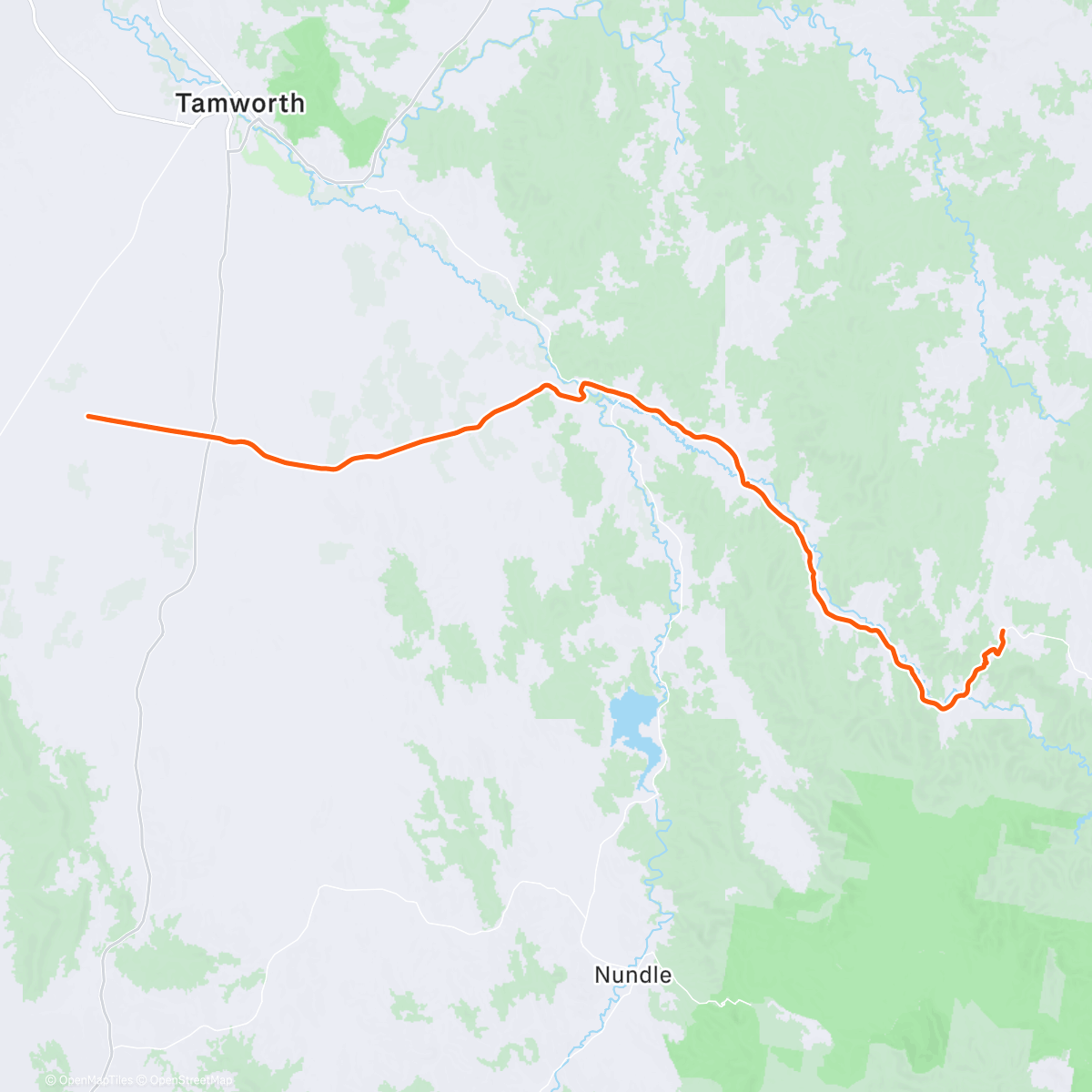 Map of the activity, Tamworth Alps
