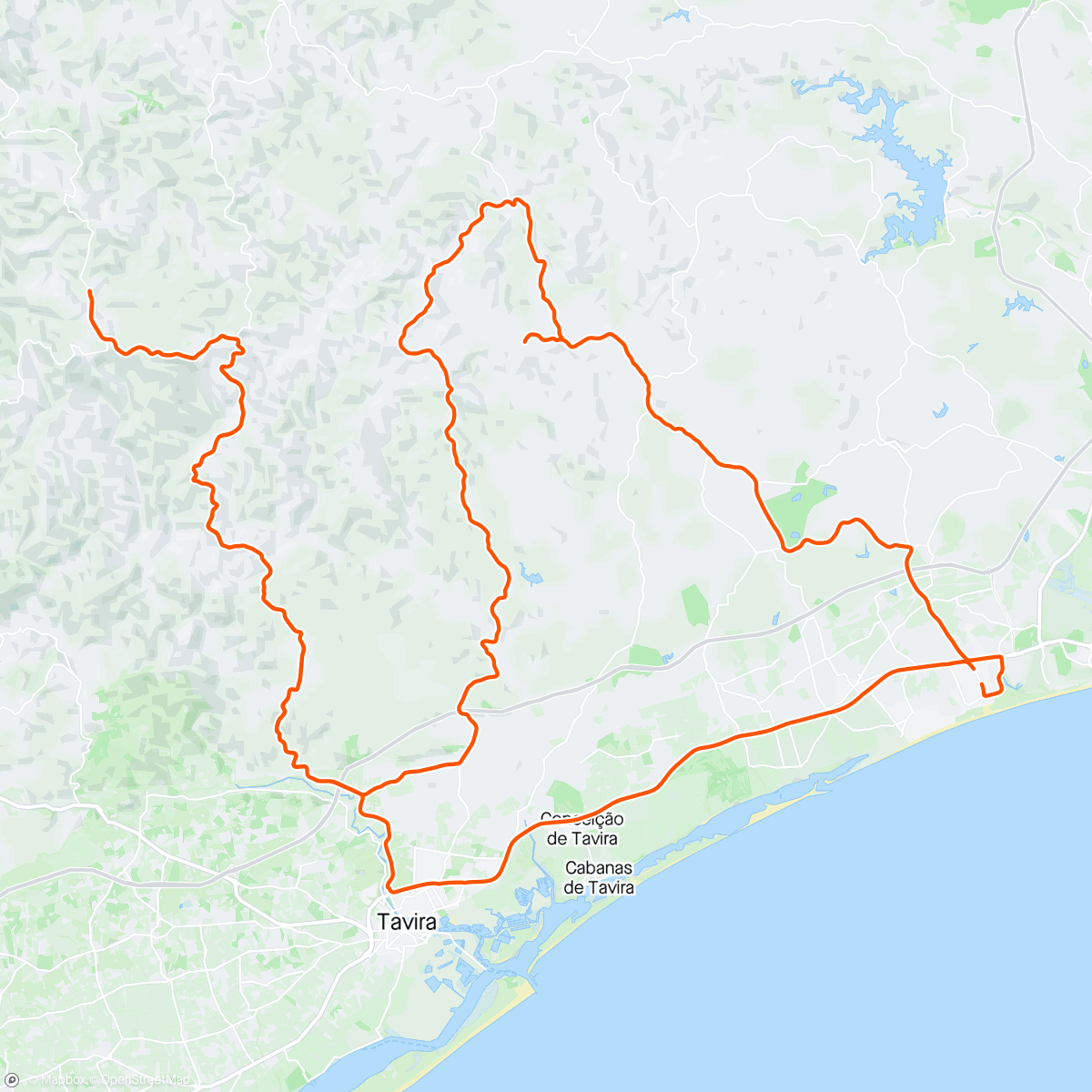Map of the activity, Serra Algarvia "Cachopo"