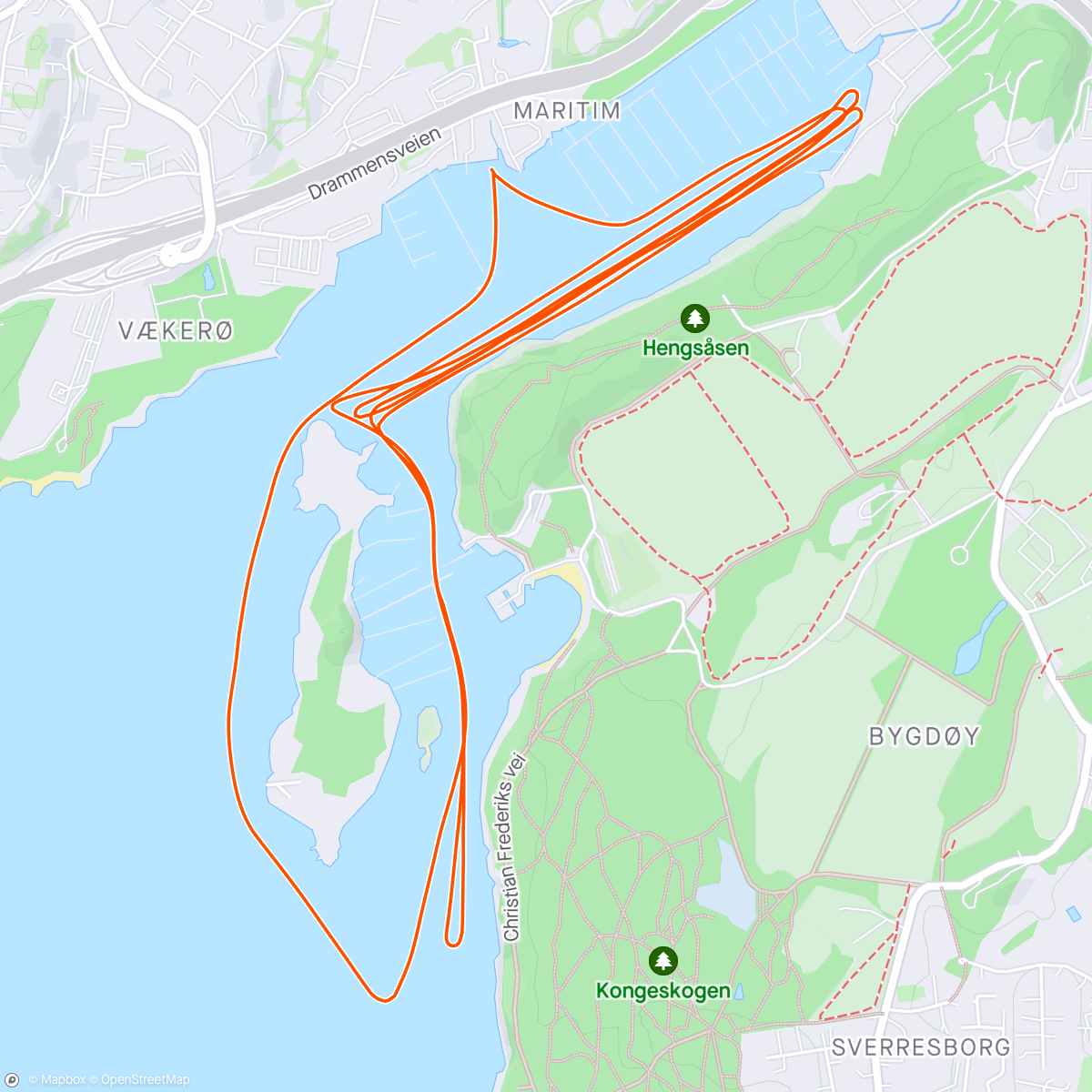 Map of the activity, Årets første på fjorden 🐳