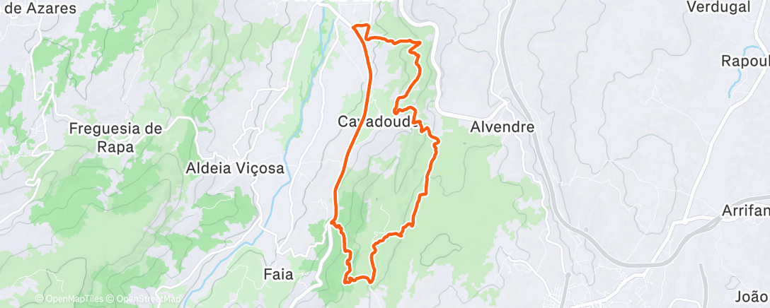 Map of the activity, Lunch Trail Run