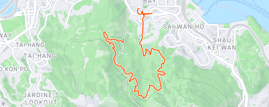 Map of the activity, Aon Adventures Hike
