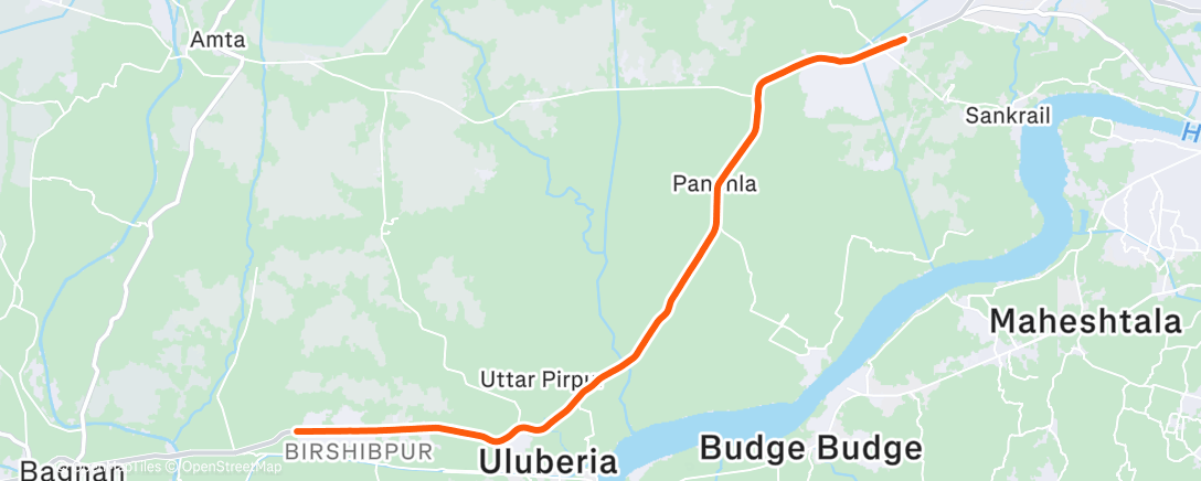 Map of the activity, Morning Ride
