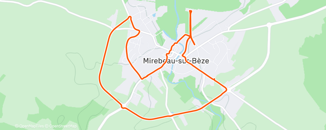 Map of the activity, Fractionné - 12 X 400m avec r=1' - entre 1'19" et 1'21"/rep avec Sandrine 🥰🚴‍♀️
