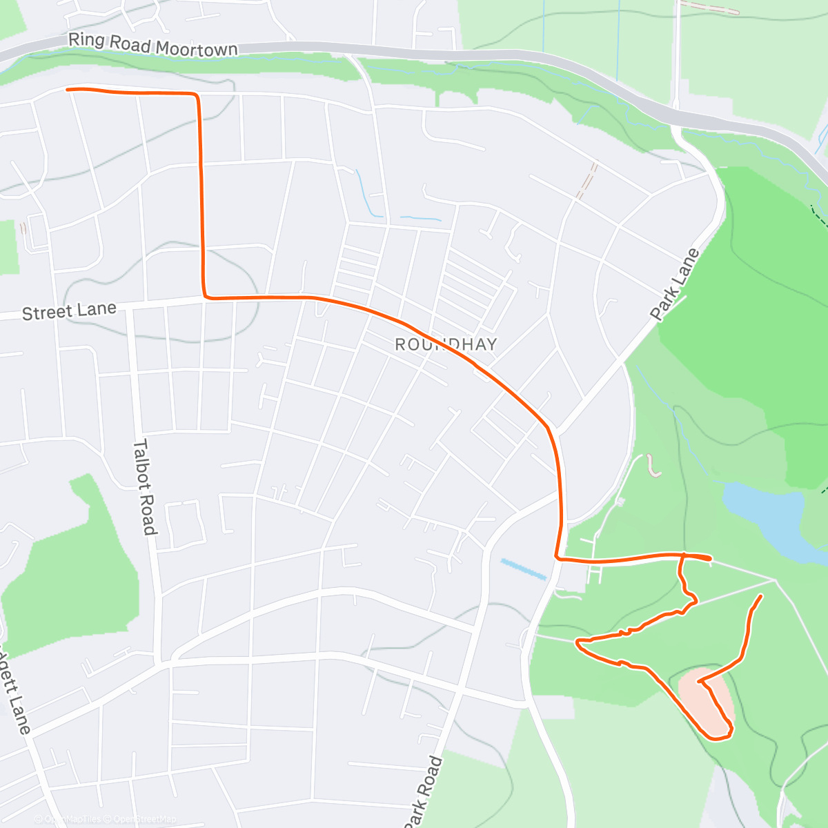 Map of the activity, Afternoon Walk