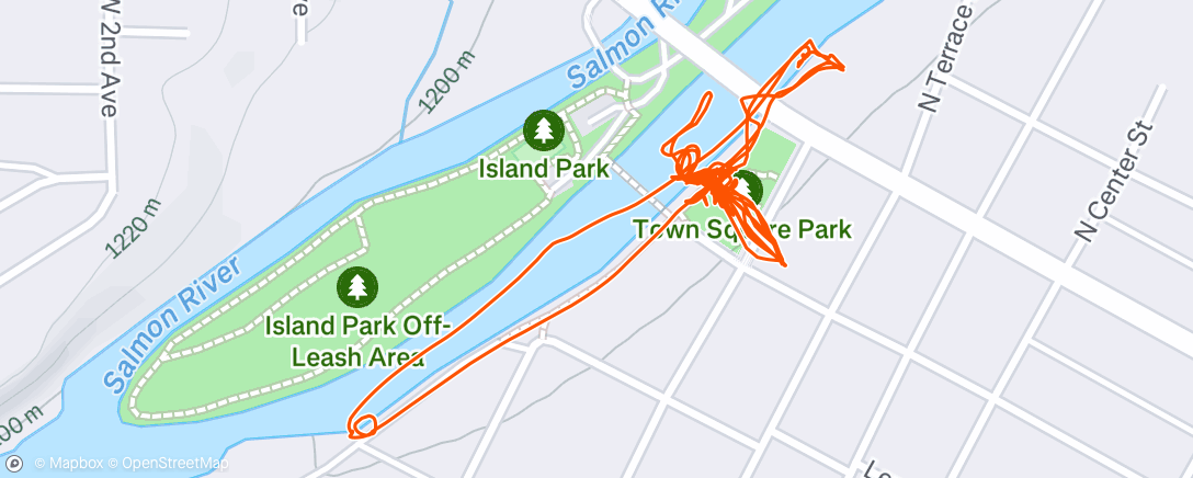 Map of the activity, Afternoon Kayaking