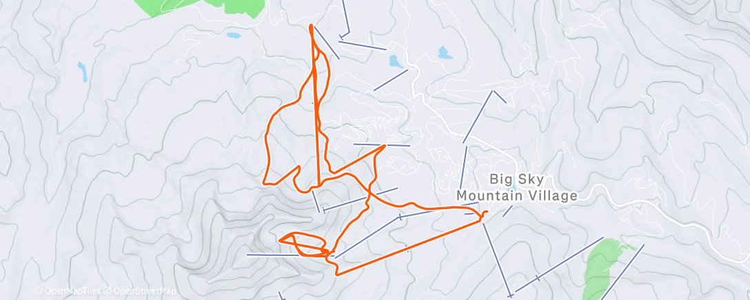 Map of the activity, Big Sky Resort