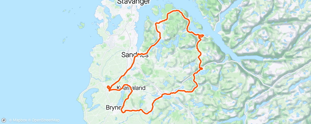 Map of the activity, Morten's Høle Ride 🤩
