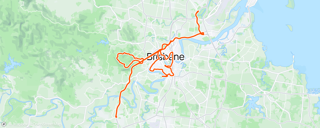 Map of the activity, Tour de Brisbane