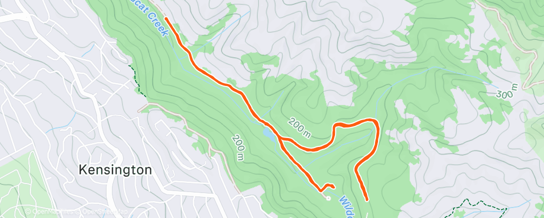 Map of the activity, Morning Hike