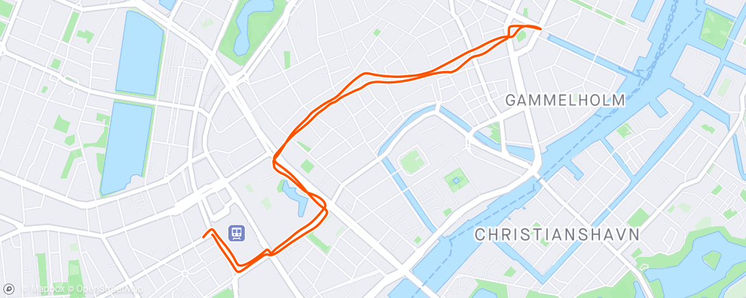 Map of the activity, Copenhagen Run