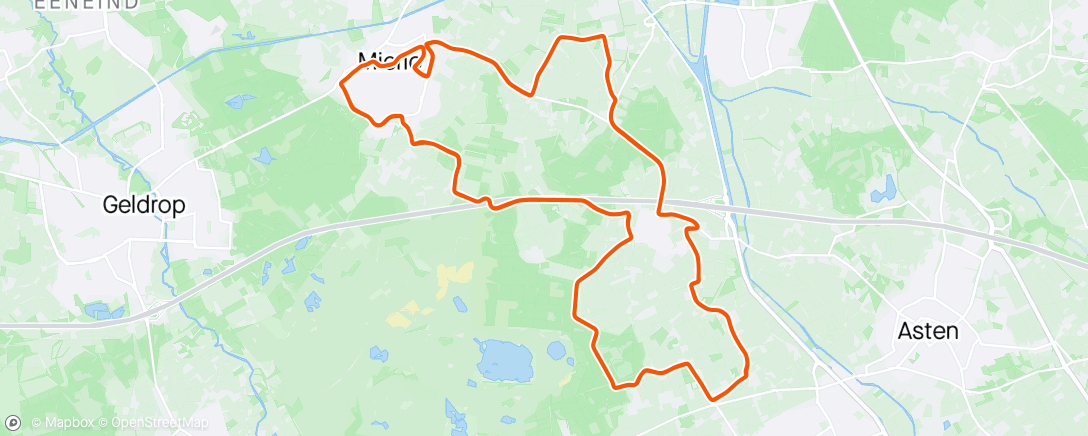 Map of the activity, Kersenronde Mierlo
