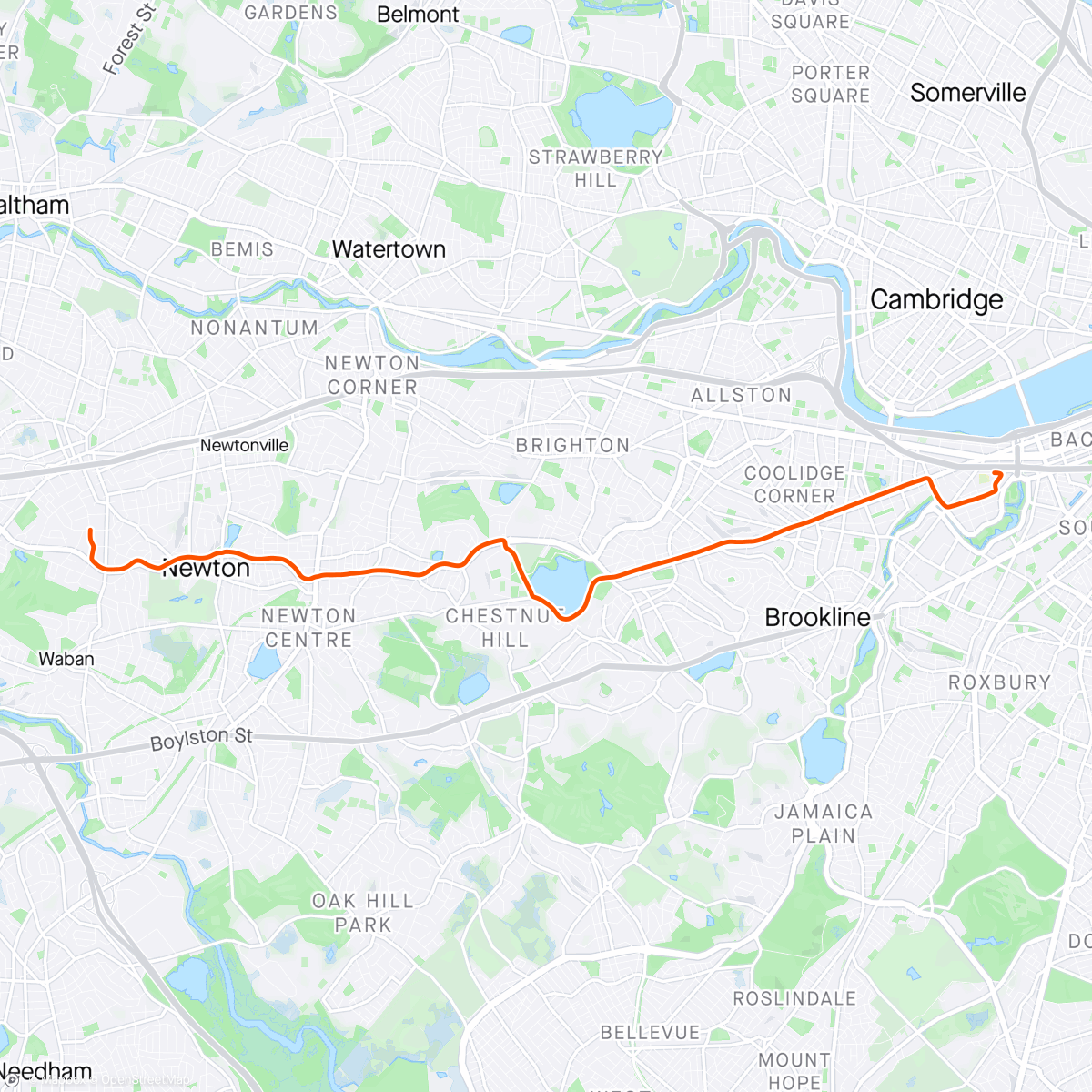 Map of the activity, Home from Pedal Partner Party