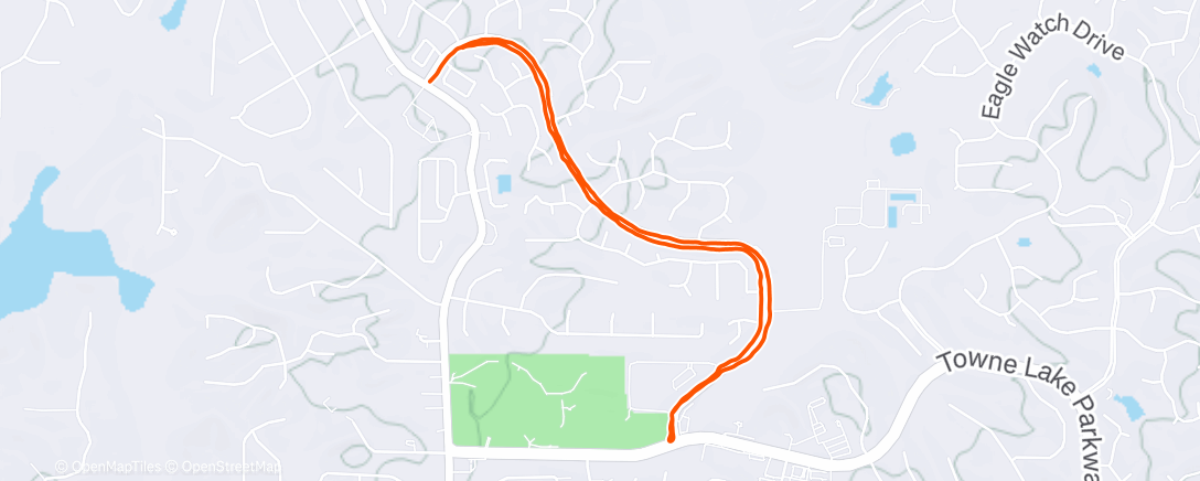 Map of the activity, Afternoon Run