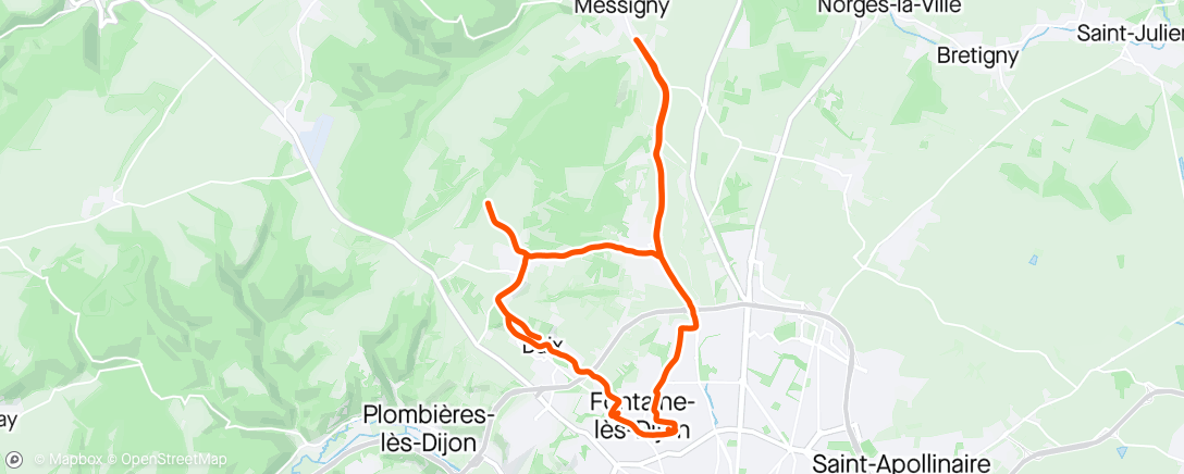 Карта физической активности (Petite sortie sur Dijon)
