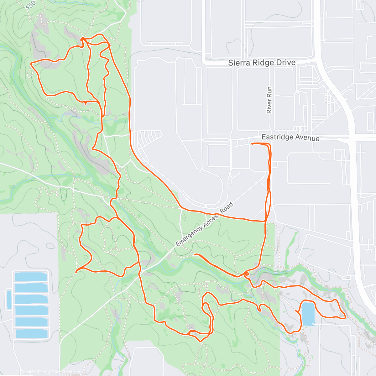 Map of the activity, Sunday fun w Jackie n John at Sycamore