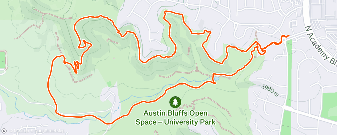 Map of the activity, Morning Run